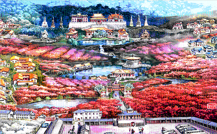 昆明元宝枫弥陀胜景